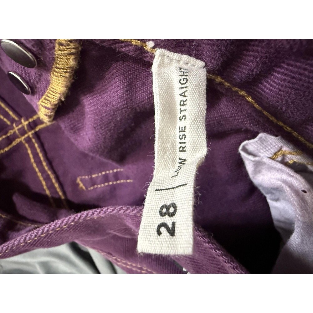 PacSun Womens 28 Purple Straight‎ Low Rise Denim 5 Pocket Casual Regular Fit - Picture 2 of 6